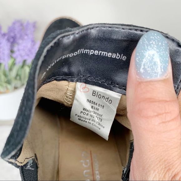 Blondo Booties Women’s 8.5 Irving Black Waterproof Wedge - Picture 10 of 10